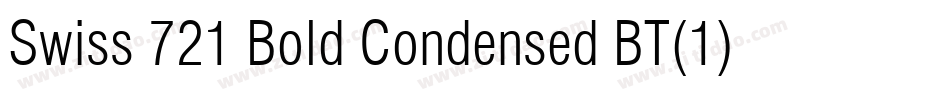 Swiss 721 Bold Condensed BT(1)字体转换